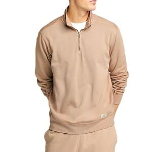 EDDIE BAUER Men’s Camp Fleece 1/4 Zip River Wash Sweatshirt